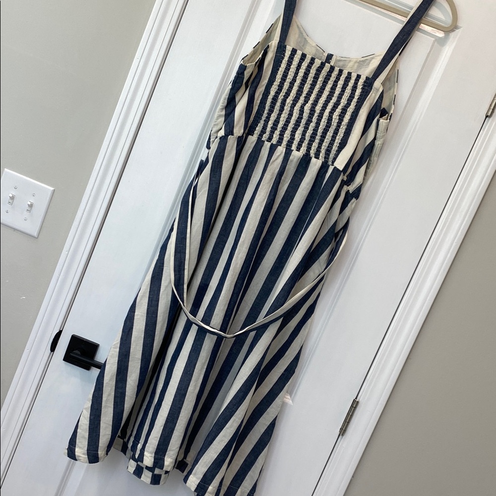 Pact cotton Navy and White Stripe Button-Front Dress - Picture 7 of 10